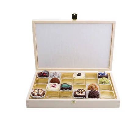 Scatola per praline in legno per 24 praline per regali raffinati