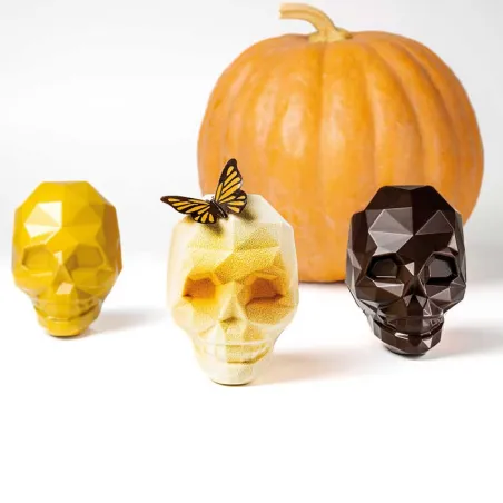 Stampo per cioccolato Teschio, 2 pezzi