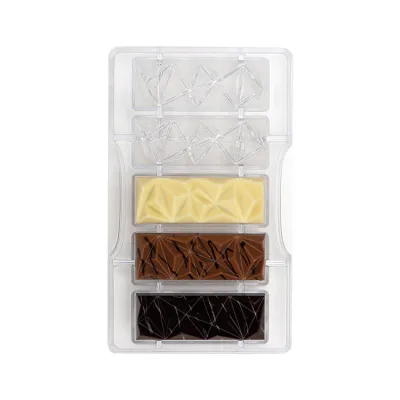 Chocolate bar mold pyramid, 5 pieces