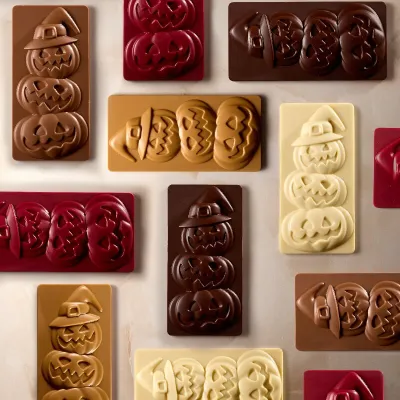 Stampo per tavoletta di cioccolato Zucche di Halloween