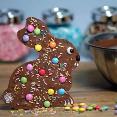 Stampo per tavolette di cioccolato a forma di coniglio per tavolette pasquali
