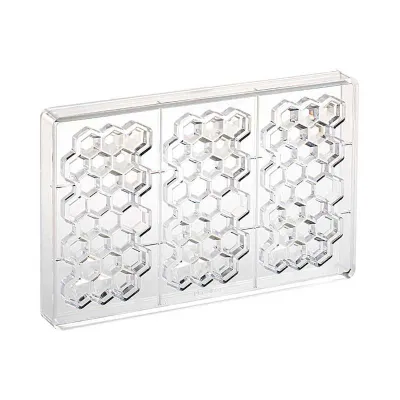 Chocolate bar casting mold honeycomb