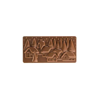 Chocolate bar Christmas village mold