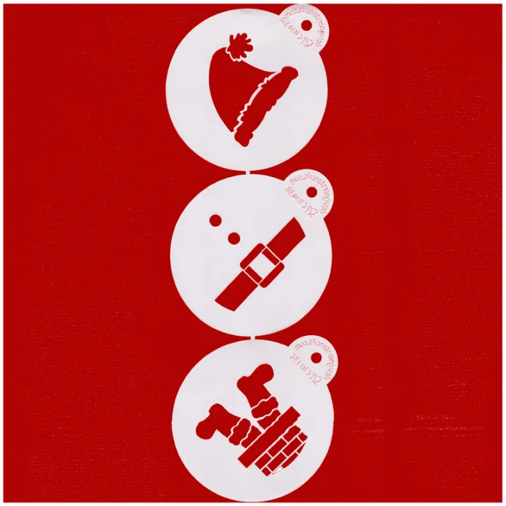 Santa Claus Stencil 3 pieces for winter decorations