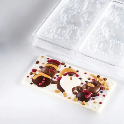Stampo per tavolette di cioccolato Amici di Natale