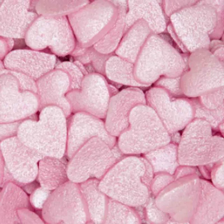 Decorazioni a coriandoli a forma di cuore rosa, 50 g