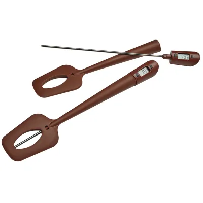Teigschaber mit Thermometer, 32 cm zum Umrühren und Messen