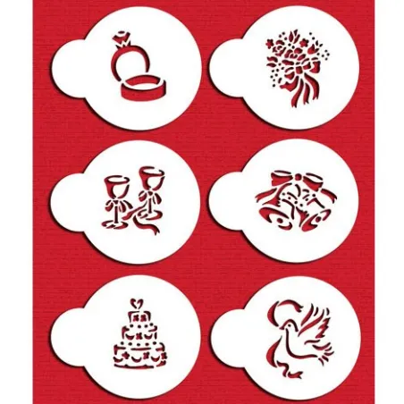 Stencil per matrimoni per realizzare dolci motivi natalizi sui vostri dessert