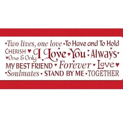 Words of Love Stencil pour des mots doux sur vos desserts
