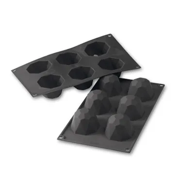 Silikonform Diamant Ø 6,8 cm 6 Stück