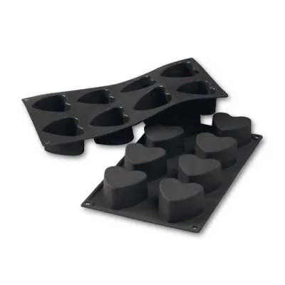 Silikonform Herz Ø 6 cm 8 Stück