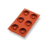 Donut silicone mold Ø 6.5 cm, 6 pieces for sweet and savory treats