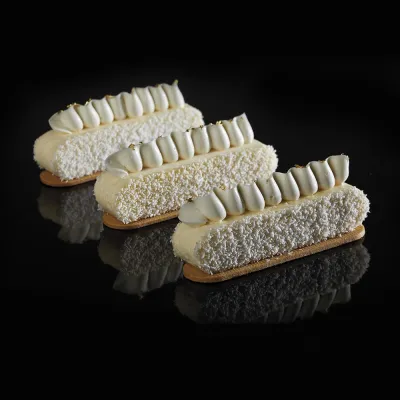Silikonform Eclair Modern 12.5 x 2.8 cm, 14 Stück
