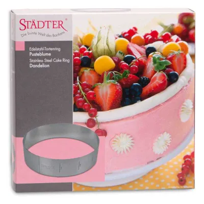 Tortenring verstellbar Ø 18 - 30 x 7 cm für Torten und Biskuit