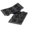 Stampo in silicone Gugelhupf Modern Ø 7 cm 6 pezzi per dolci