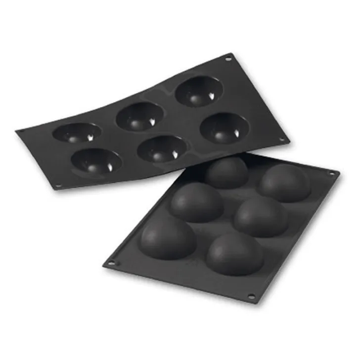 Silicone mould hemisphere Ø 6 cm, 6 pieces for sweet and savoury