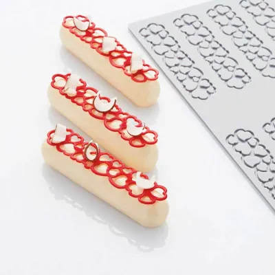 Silikonform Hüppen Eclair Herzen