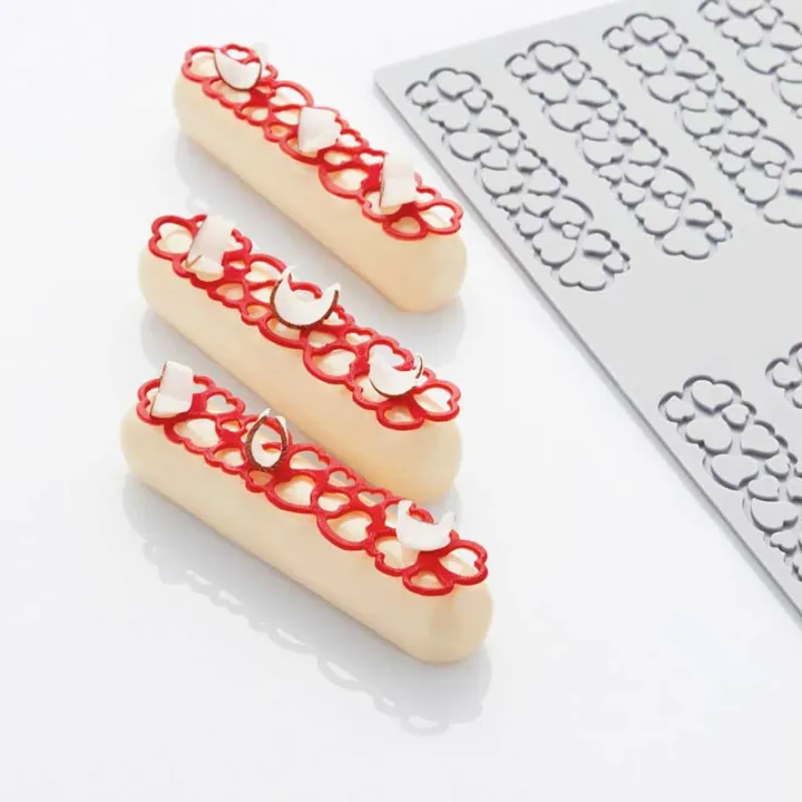 Silikonform Hüppen Eclair Herzen