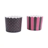 Cupcake Förmchen Schwarz & Pink, 12 Stück