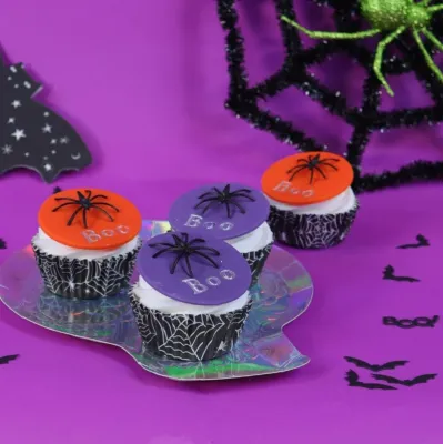 Cupcake Förmchen Spinnennetz, 30 Stück