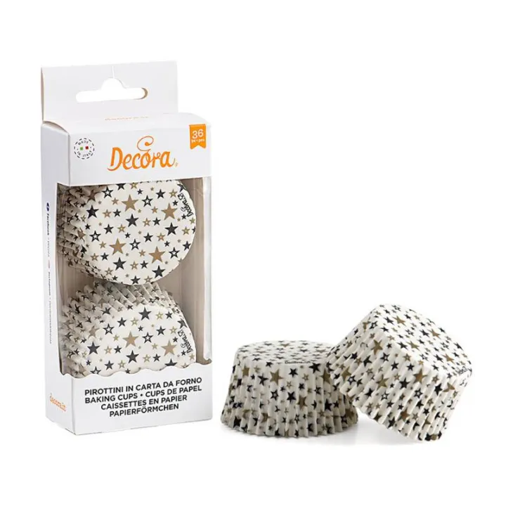Pirottini per cupcake a stelline, 36 pezzi
