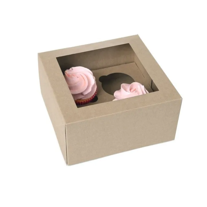 2 cardboard cupcake boxes for 4 cupcakes