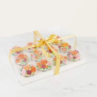 Cupcake Schachtel Transparent für 12 Muffins