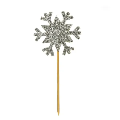 Topper per cupcakes fiocco di neve, 12 pezzi