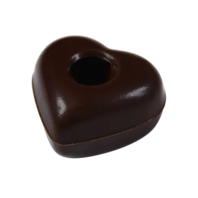 Gusci di cioccolato cuore, fondente, 56 pezzi per cioccolatini fini