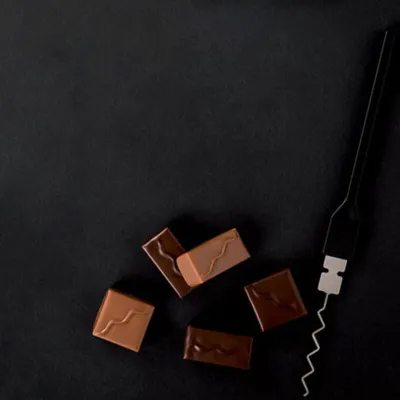 Decor praline fork serrated for finishing trempiert chocolates