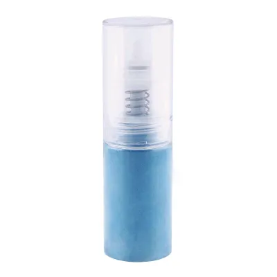 Polvere decorativa azzurra in vaporizzatore a pompa per eleganti effetti shimmer