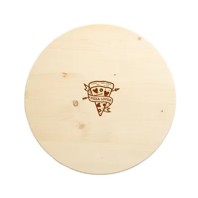 Tavola per pizza in legno rustico Pizza Lover per disporre e servire pizze e tarte flambée