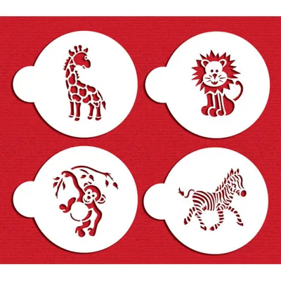 Safari Tiere Stencil für süsse und einfache Motive