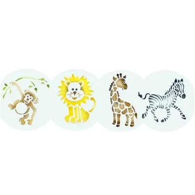 Safari Tiere Stencil für süsse und einfache Motive