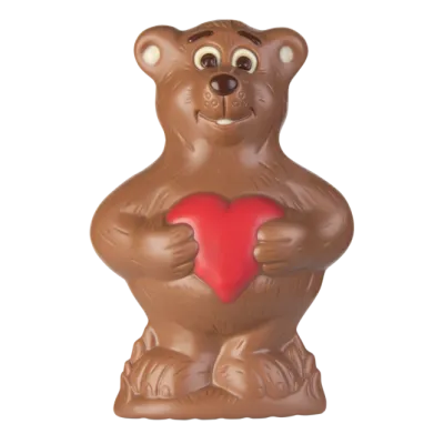 Chocolate mold bear with heart for great own chocolate figures