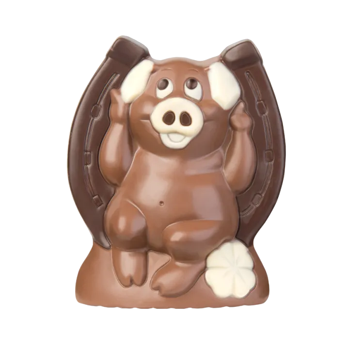 Stampo per cioccolato Maialino portafortuna per proprie figure di cioccolato