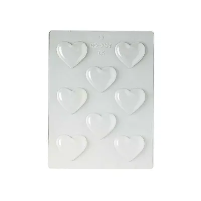 Chocolate mold heart small, 8 pieces