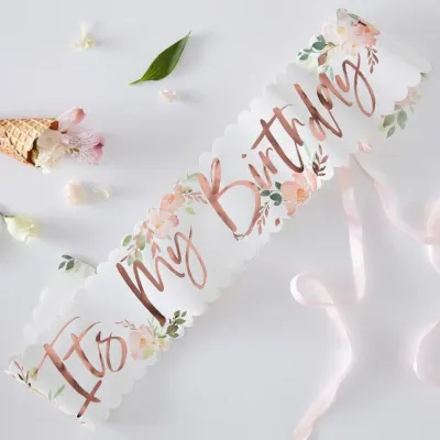 “It’s my Birthday!” Blumen Schärpe