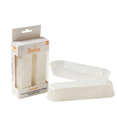 Eclair Papierförmchen Weiss, 60 Stück für edle Geschenke
