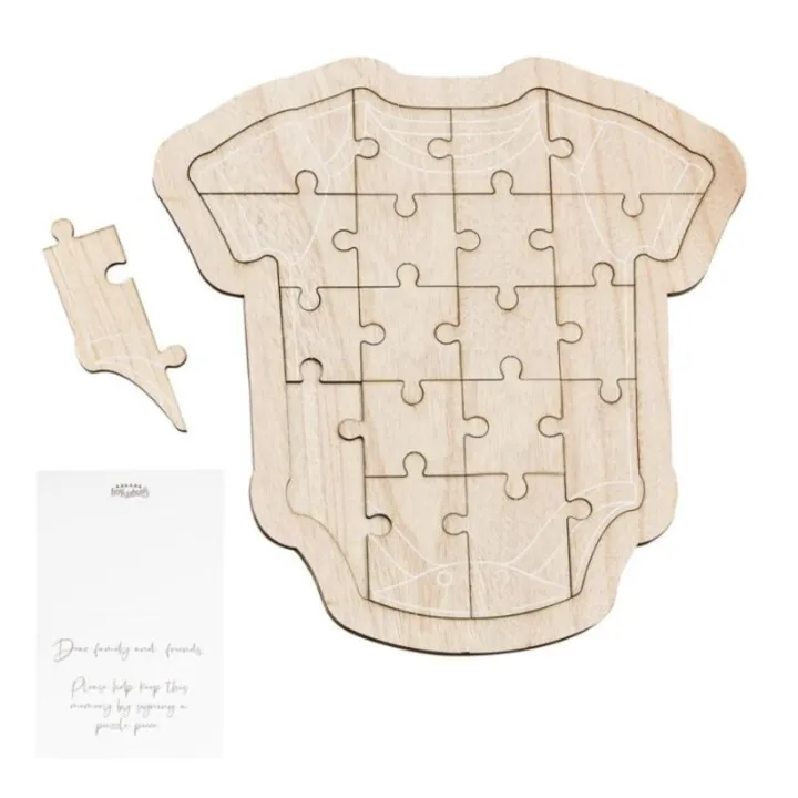 Gästebuch Puzzle aus naturfreundlichem Holz