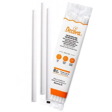 Cake supports plastic Ø 8 mm, 8 pieces