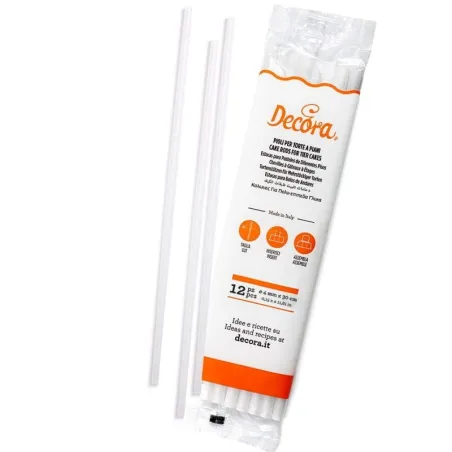 Supporti per torte in plastica Ø 4 mm, 12 pezzi