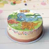 Tortenaufleger aus Esspapier Dinosaurier, Ø 20 cm