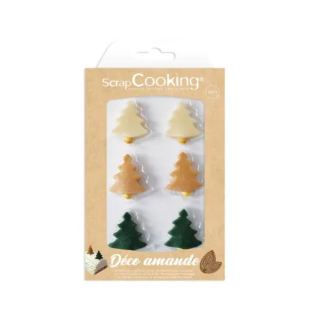 Marzipan decoration fir trees, 6 pieces