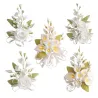 Cake Topper Blumensträusschen Weiss, 5-teilig