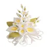 Cake Topper Blumensträusschen Weiss, 5-teilig