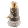 Cake Topper Blumensträusschen Weiss, 5-teilig