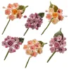 Cake topper bouquet di fiori pastello, 6 pezzi