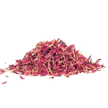 Edible organic cornflower blossoms pink from Switzerland