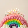 Candele a forma di lettera Buon compleanno pastello e oro